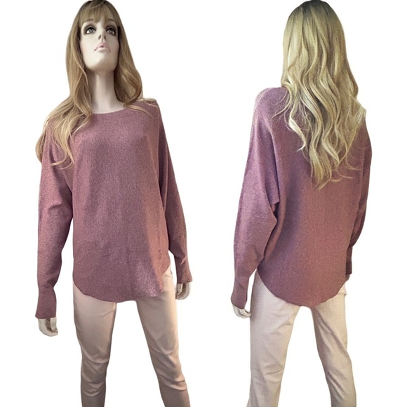 Vila Milano Sweater Super Soft Cotton Blend Pinkish Lilac Pullover Long Sleeve - Picture 9 of 13